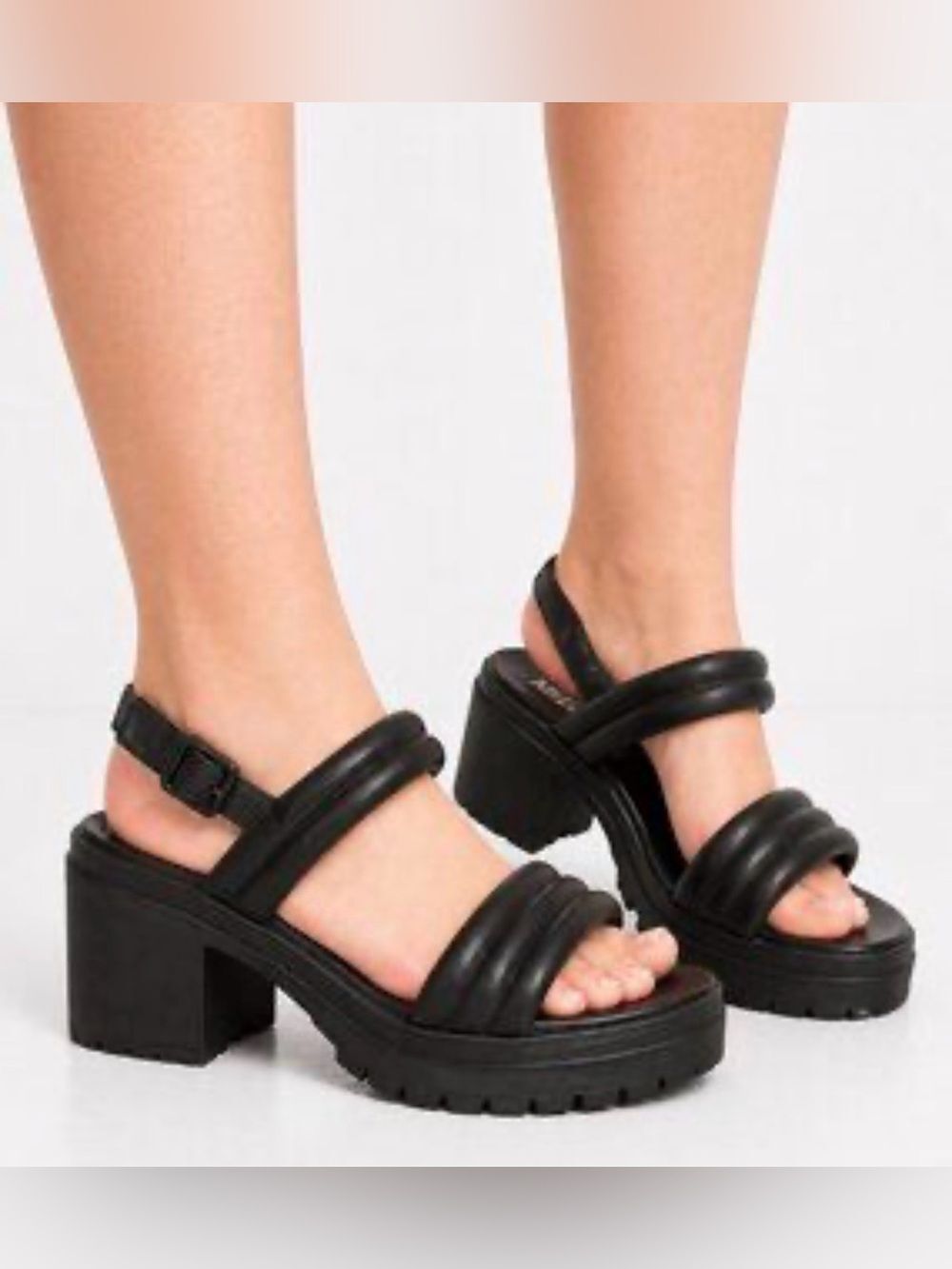MIA Laurena Black Platform Sandal Sz 9